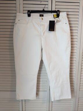 Lee White Cropped Mid-Rise Women's Jeans